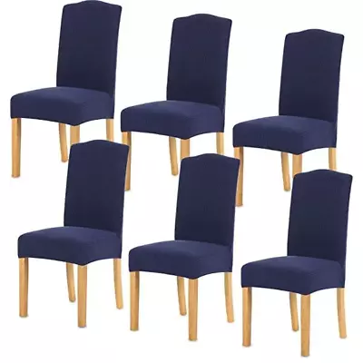 GOMINIMO 6pcs Dining Chair Slipcovers/ Protective Covers (Navy Blue) • $35.45