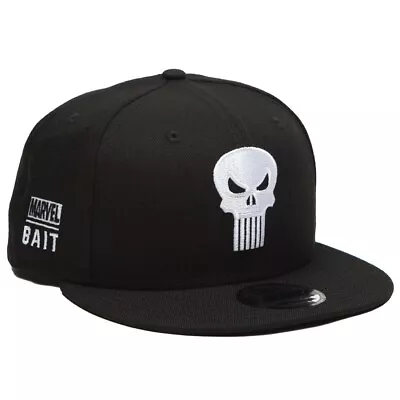 BAIT X Marvel X New Era 9Fifty Punisher Black Snapback Cap Black • $32