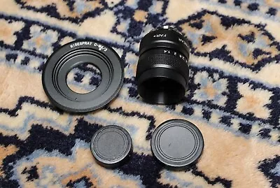 25mm F1.4 CCTV TV Movie Lens C-mount W/ Adapter For Olympus/Panasonic M/43 (MFT) • $20