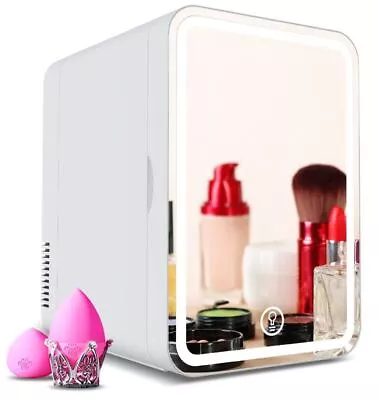 8L Cosmetic Mini Fridge Make Up Refridgerator Cooler Portable W/ LED Mirror • $64.95