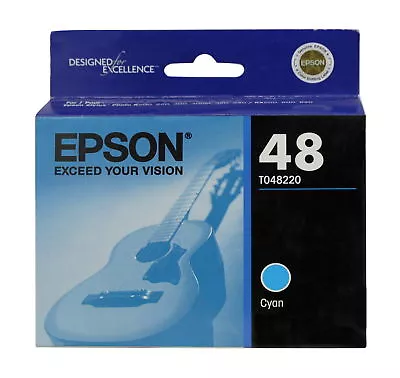 NEW Epson 48 T0482 Cyan Ink Cartridge T048220 Genuine  • $9.34