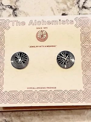 NEW Alchemists Native American Tohono O’odham “Man In The Maze” EARRINGS 1989 • $19.99