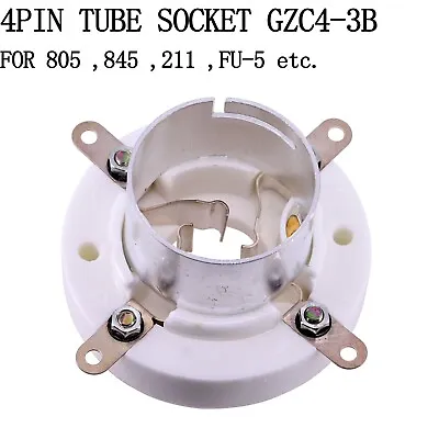 1PC JUMBO BAYONET Type 4Pin Tube Socket For 805 845 211 FU-5 Tube Audio AMP DIY • $18.55