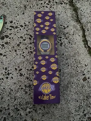 Vintage It's LA LAKER Time WRIST WATCH McDonalds NEW IN BOX 2002 Purple & Gold  • $15.99