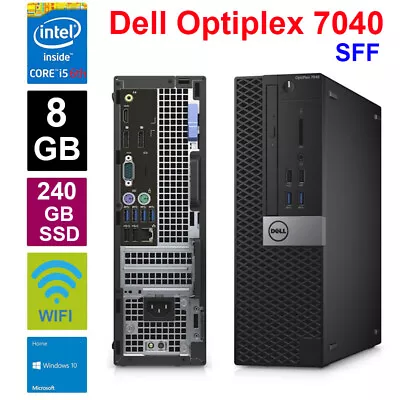 Dell 7040 Mini PC Core I5-6500 3.2GHz 8GB 240GB SSD Windows10 Desktop Computer • $149