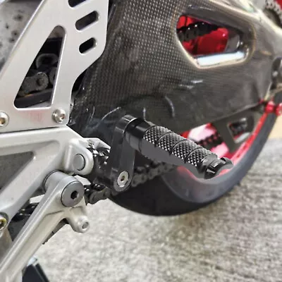 Black R-FIGHT 40mm Front Riser Extender Foot Pegs For YZF R1 07 08 09 10 11 12 • $54.99