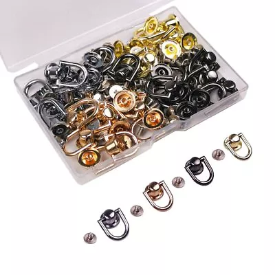 40 Pcs D Rings For PurseScrew Rivets For Leather Black+Silver+Gold+Light Gold • $13.20