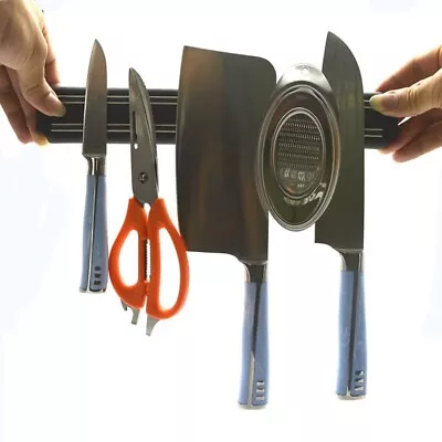 15in Magnetic Knife Scissor Storage Holder Black Storage Kitchen Tool • $7.79