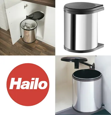 Hailo Under Sink Kitchen Waste Bin 12L/15L/20L SS Black Cabinet Width 400mm • £49.99