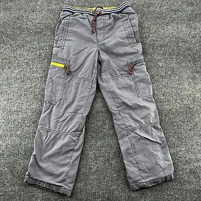 Mini Boden Boys 9Y Cargo Grey Lined Drawstring Straight Leg Zip Pockets • $14.99