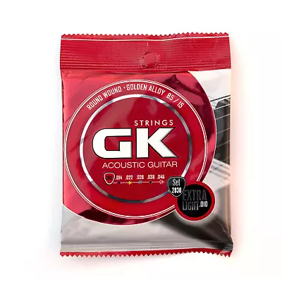 GK Acoustic Guitar Strings Regular Light Gauge 85/15 Bronze Set .010 - .046 • $47.28