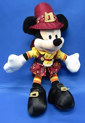 Walt Disney World Bean Bag Plush Thanksgiving Mickey Mouse Fall Pilgrim 2008 • $22.49