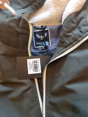 Mens New Bravesoul Hooded Fur Jacket Small RRP 34.99 • £17.99