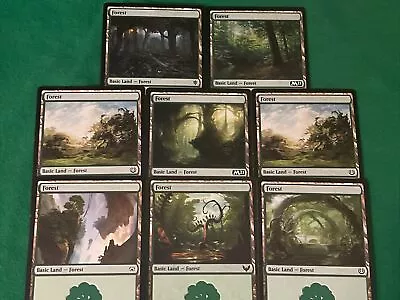 MTG 8 Pack Of Basic Lands With Different Art - Forests - Lot4 • $0.99