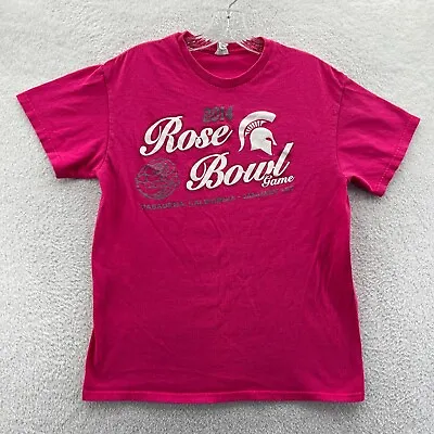 Michigan State Spartans Shirt Medium Mens Pink Rose Bowl Tee MSU Football Top A9 • $18.73