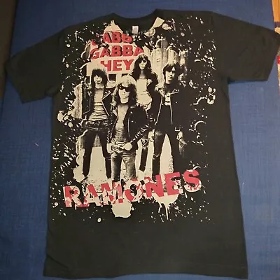 Ramones T Shirt GABBA GABBA HEY Splatter Punk  Oversized Print * Size Medium *  • £29.75