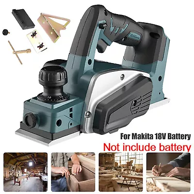 Woodworking Electric Planer Cordless Handheld Plane Kit For Makita 18V Battery • $75.85