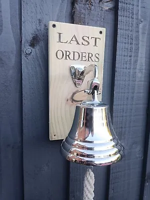 Personalised Last Orders Bell Mancave Bell Dads Shed Essentials Pub Bell Garden • £27