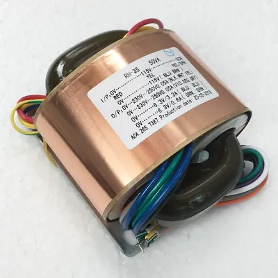 50W R-CORE TRANSFORMER For Tube Preamp115V 230V OUTPUT:0-230V-250V X2 +6.3V*2 • $40