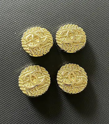 Chanel Vintage Gold Tone 23 MM Logo BUTTONS Set Of 4 • $69.99