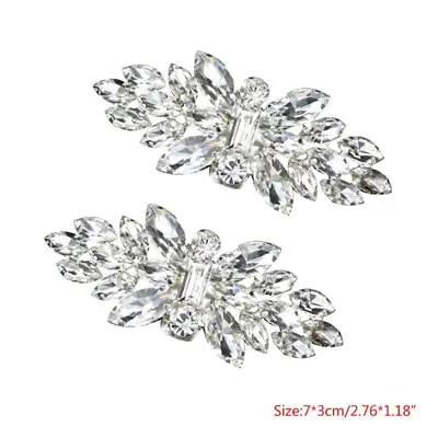 £7.01 • Buy Elegant For Crystal Metal Shoe Clips Shoe Buckle For Wedding Party De