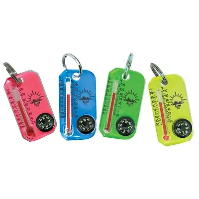 Sun Company Neon Therm-o-compass – Zipper Pull Compass And Thermometer • $11.99