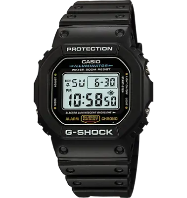 CASIO DW5600E-1V Mens Classic GSHOCK Black Resin Digital Chronograph Sport Watch • $48.88