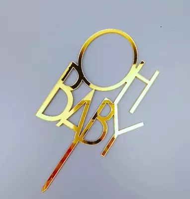 Oh Baby Acrylic Gold Cupcake Muffin Cake Topper Dessert Decoration Baby Shower • $5.99