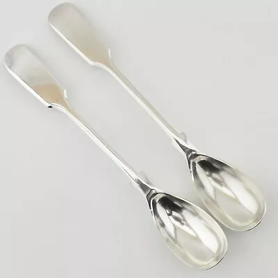 2x Antique William Hutton EPNS Salt Mustard Spoon Set Silver Plated Condiment • £11.99