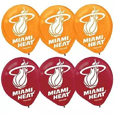 Amscan 113626 Miami Heat NBA Collection Printed Latex Balloons Party Decoration • $7.99