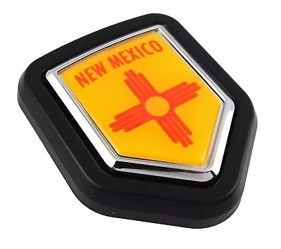 New Mexico Flag Car Truck  Shield Grill Badge Black Chrome Grille Emblem • $15.99