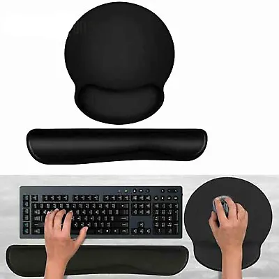 £4.59 • Buy Non-Slip Keyboard Wrist Rest Pad + Mouse Gel Mat Support Cushion Memory Foam 