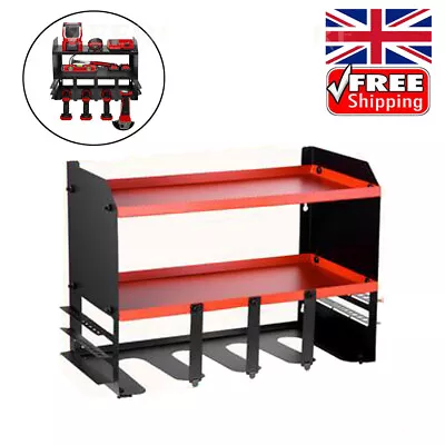 Wall-Mounted Power Tool Parts Garage Storage Rack Drill Bits Shelving Organiser • £24.99