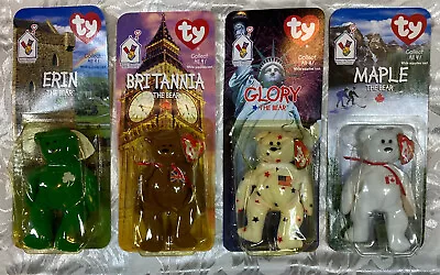 Complete Set Of Four McDonalds International TY Bears NIP From 1999 • $15.54