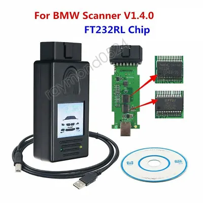Scanner For BMW 1.4.0 Programmer V1.4 Diagnostic Scan Tool E38 E39 E46 E53/83/85 • $14.41