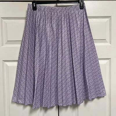 Pleated Midi Lavender Skirt Size 18WP  Vintage (W-31” L-27”) • $16.80