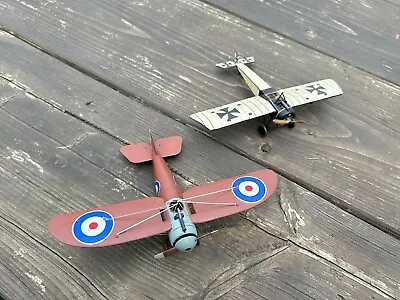 Two 1/48 Well Built WW1 Model Aircraft Kits RFC Bristol M.1C German Pfalz E1 • £5.50