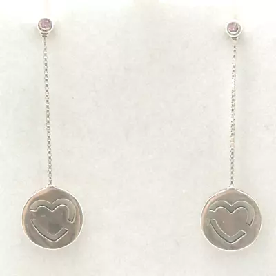 Pandora Sterling Silver 925 Heart Mum Drop Earrings • £29.99