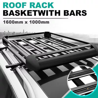 1.6M Aluminium Alloy Car 4WD 4x4 Roof Rack Basket Cargo Luggage Carrier Box Bar • $159.99