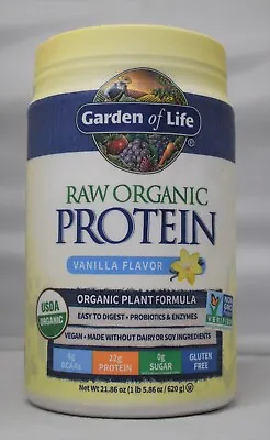 $33.58 • Buy Raw Protein Vanilla 21.86 Oz Garden Of Life Vegan Protein Organic W/Probiotics  