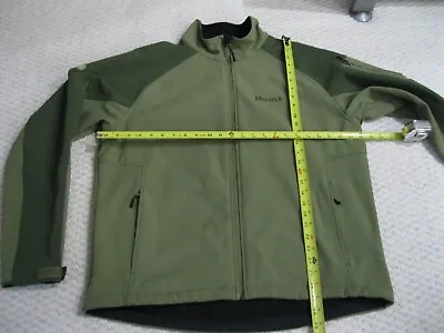 Marmot Gravity Fleece Lined Windproof Softshell Jacket Green Two Tone Men XL • $45