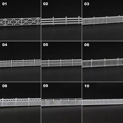 2 Meters Model Railway Diorama White N Scale 1:150 Building Fence Wall 6*35cm • $14.99