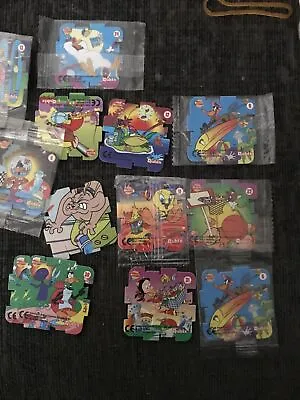 PART COMPLETE LOONEY  TUNES MIL-LOONEY-UM 90s Walkers Qubix Tazos • £5