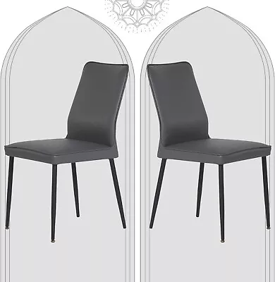 COLAMY Parsons Dining Chairs Set Of 2 PU Leather Dining Room Chairs Armless... • $110