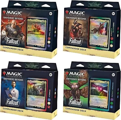 Fallout Commander Deck Set Of 4 - MTG Magic The Gathering  Brand New Sealed Deck • $179.90