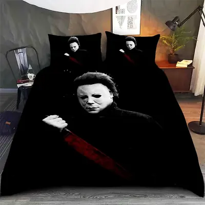 Michael Myers Horror Full Bedding Duvet Cover Set (4pcs) • $69.99