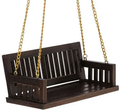 Dollhouse Miniature Porch Swing In Walnut • $15.99