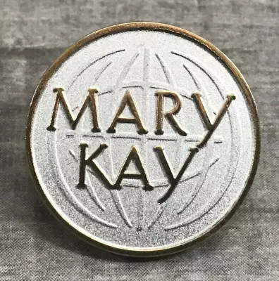 Vintage Mary Kay Cosmetics Round Lapel Hat Pin World Globe Consultant Brooch • $5.99