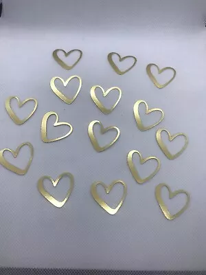 £2 • Buy Gold Heart Wedding Confetti Table Decoration Birthday Love FREE UK Postage