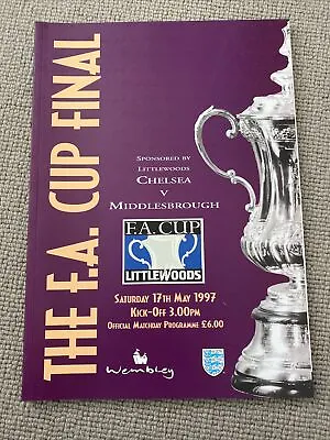 1997 FA Cup Final Programme. Chelsea Vs Middlesborough. Excellent. • £24.99